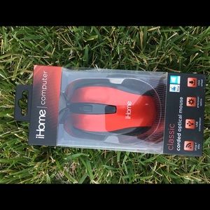 NWT red hot ihome corded computer mouse